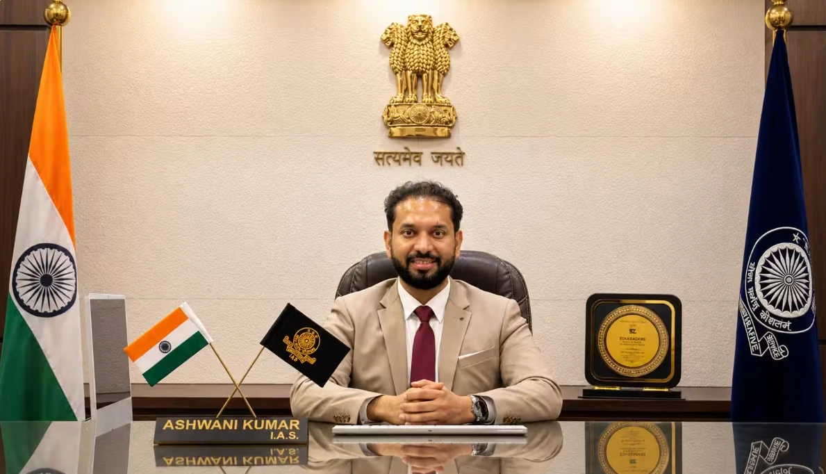 Ashwani Kumar, IAS, at his desk