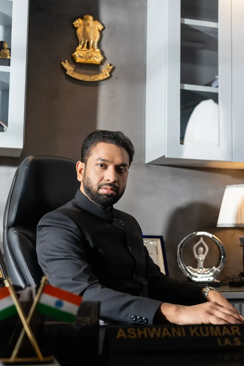 Ashwani Kumar, IAS at his desk